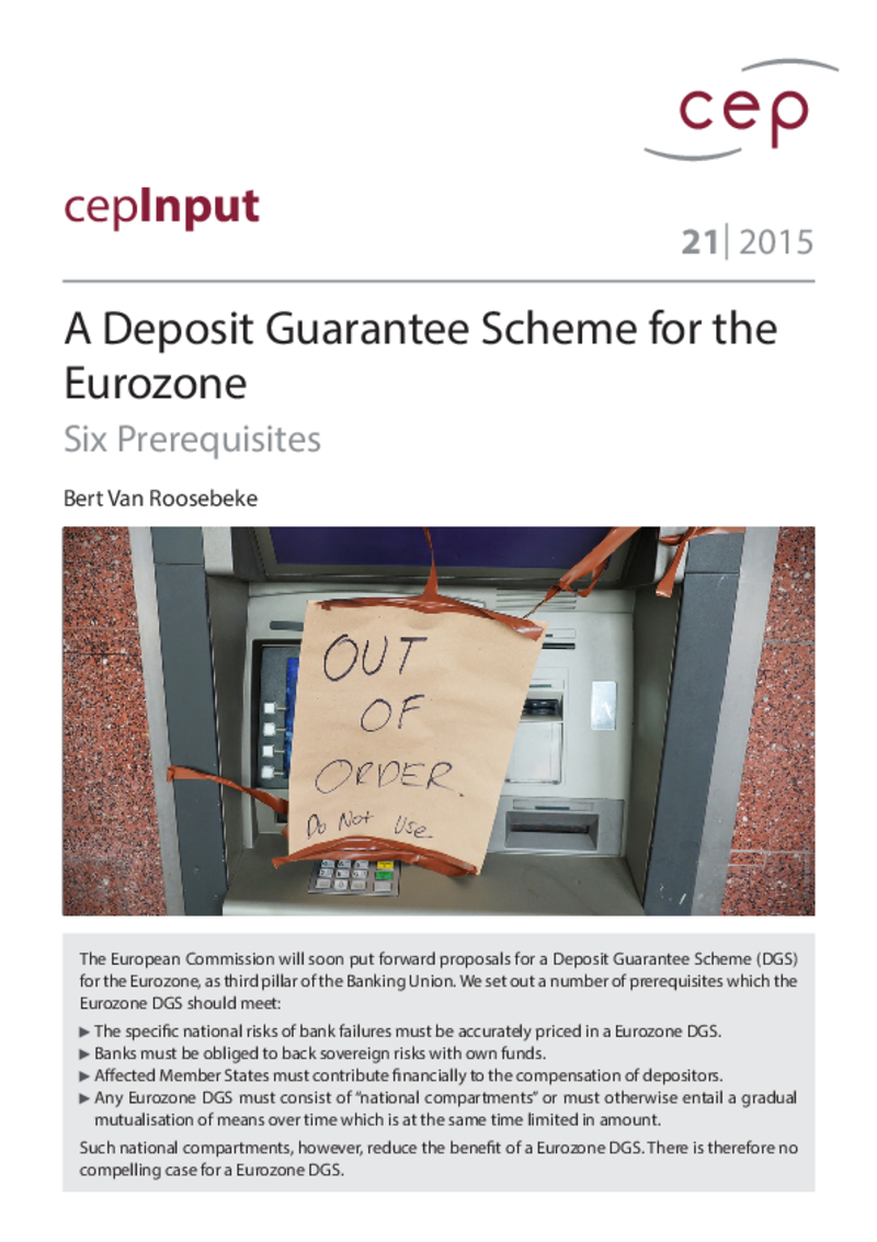 A Deposit Guarantee Scheme for the Eurozone
