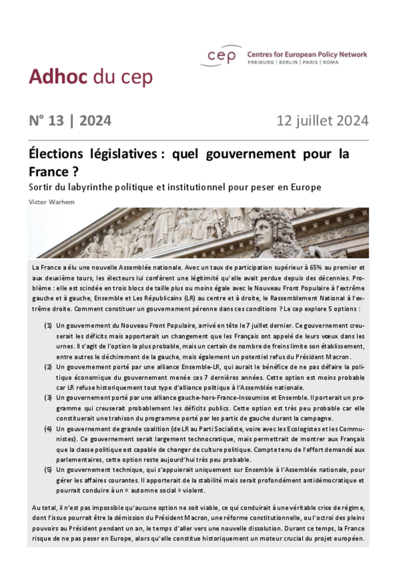 Élections législatives : l’influence de la France en Europe est durablement compromise