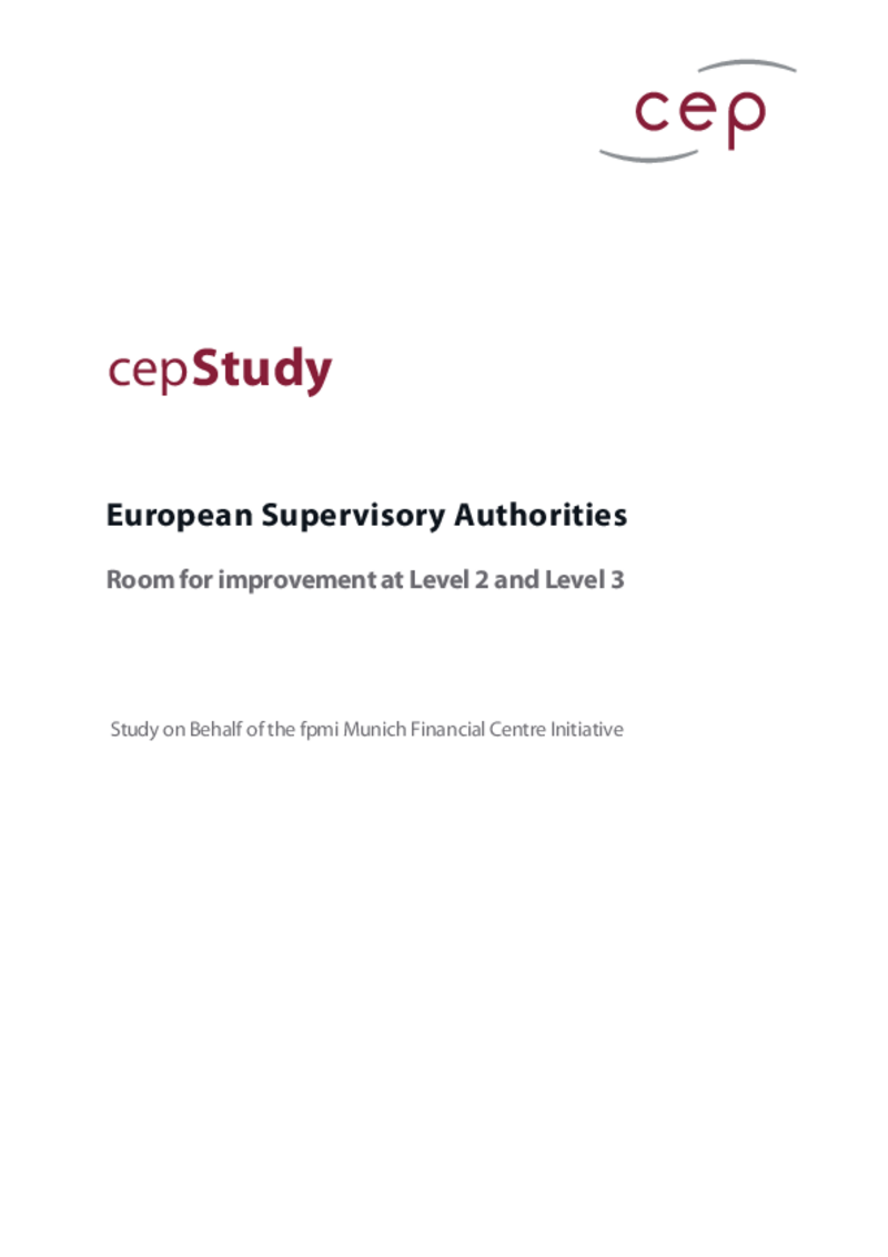 The European Supervisory Authorities – Room for improvement at Level 2 and Level 3