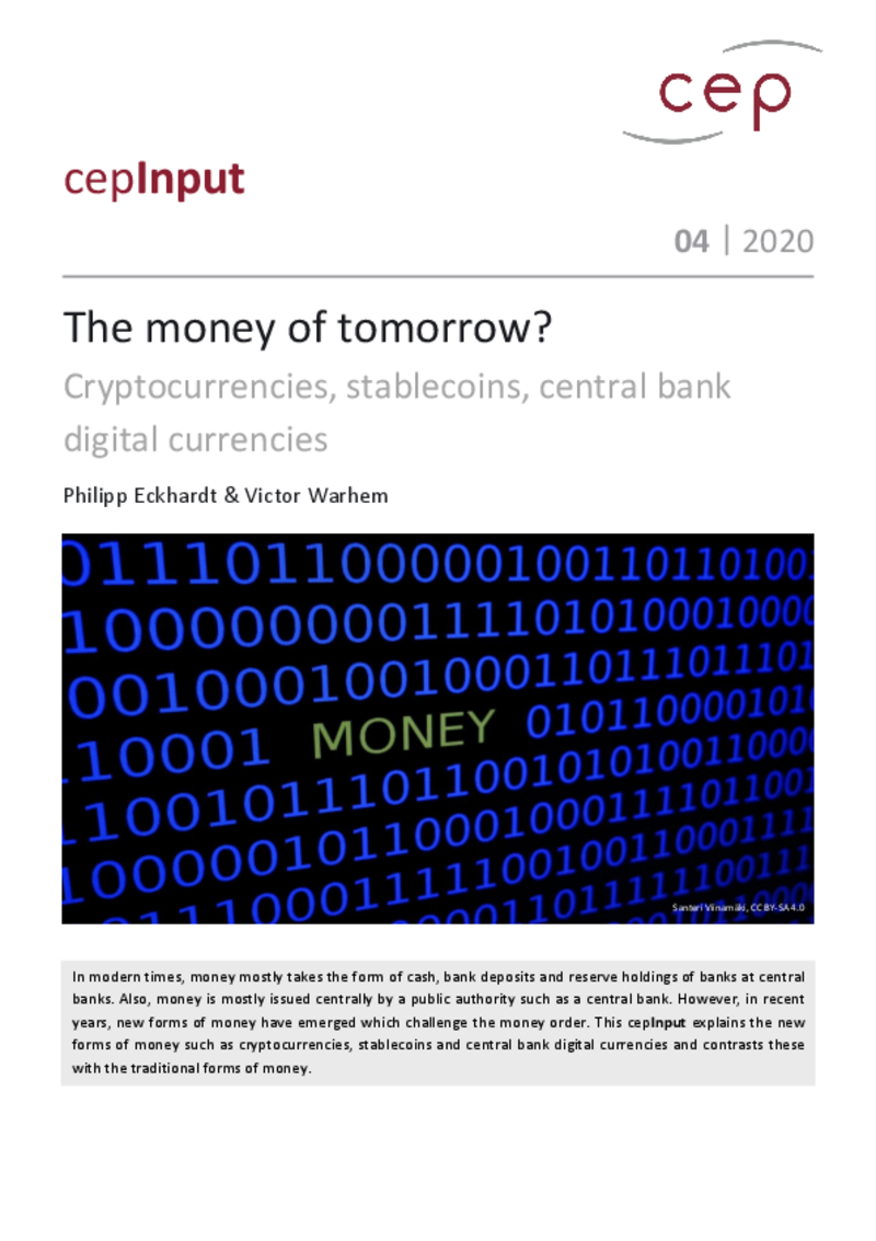 The money of tomorrow? (cepInput)