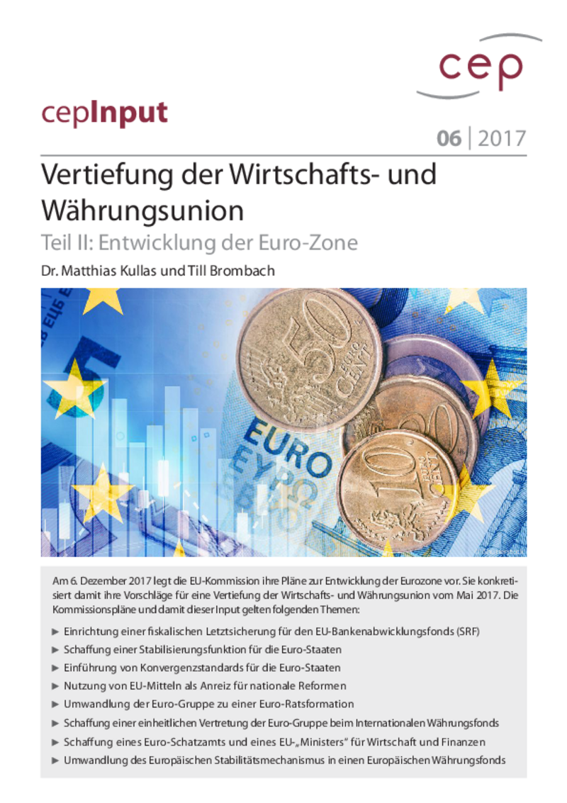 Vertiefung der Wirtschafts- und Währungsunion – Teil 2