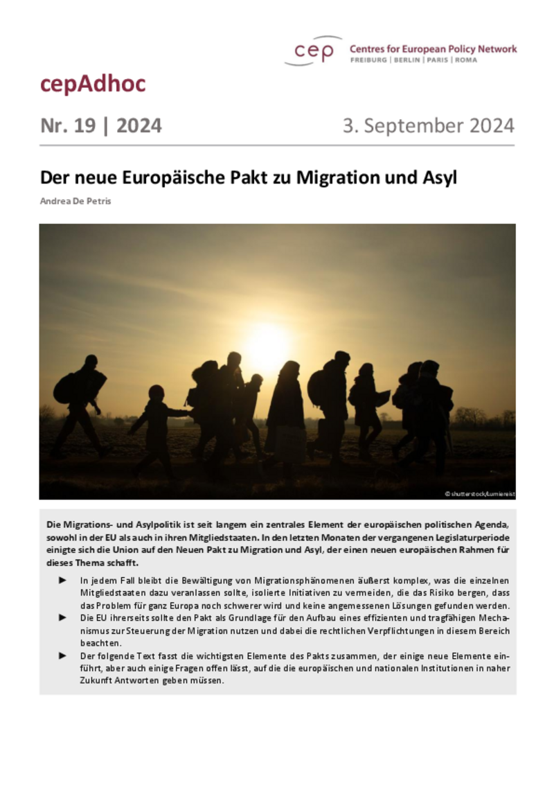 Der neue Europäische Pakt zu Migration und Asyl