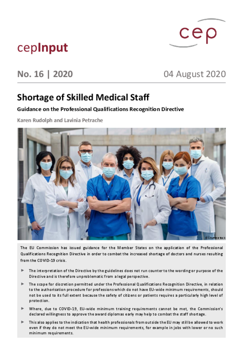 Shortage of skilled medical staff (cepInput)