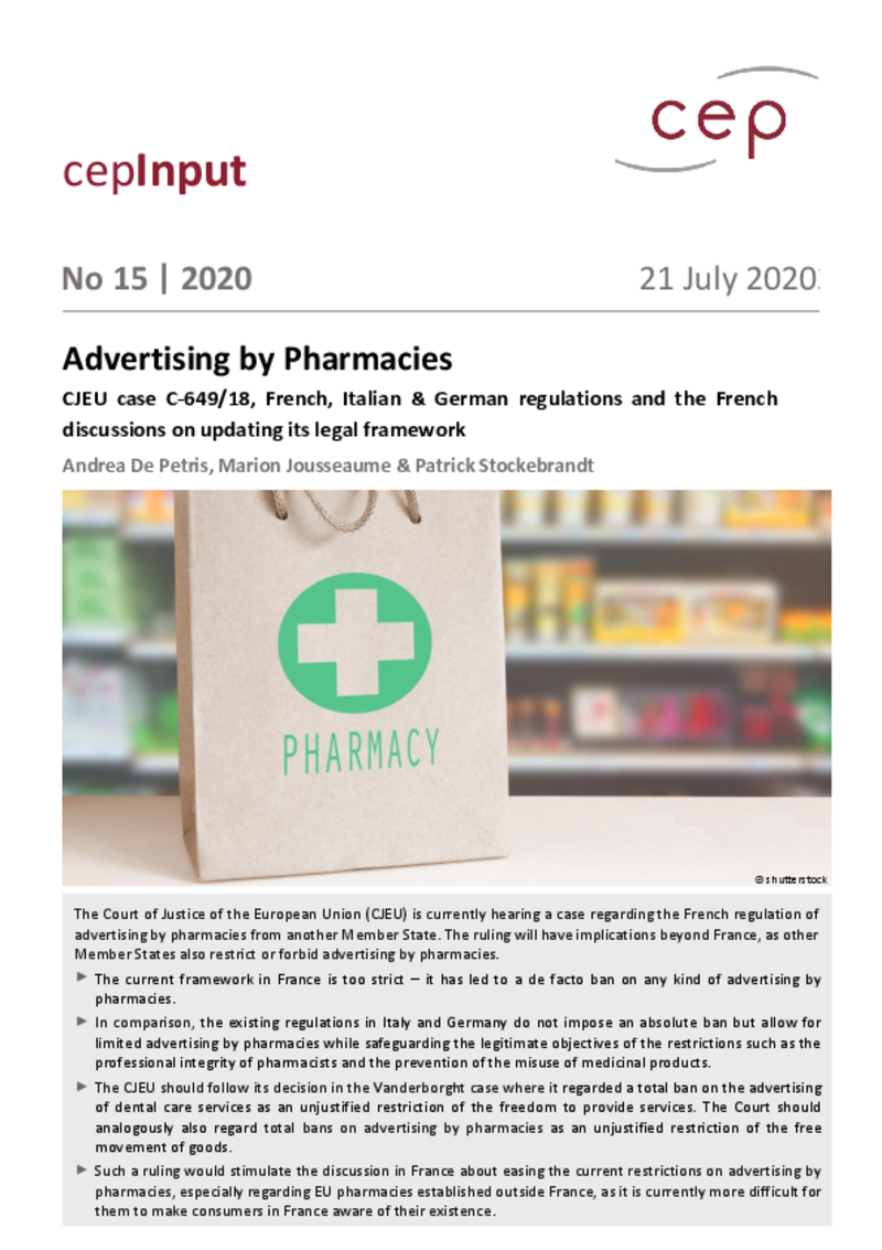 Advertising by Pharmacies (cepInput)