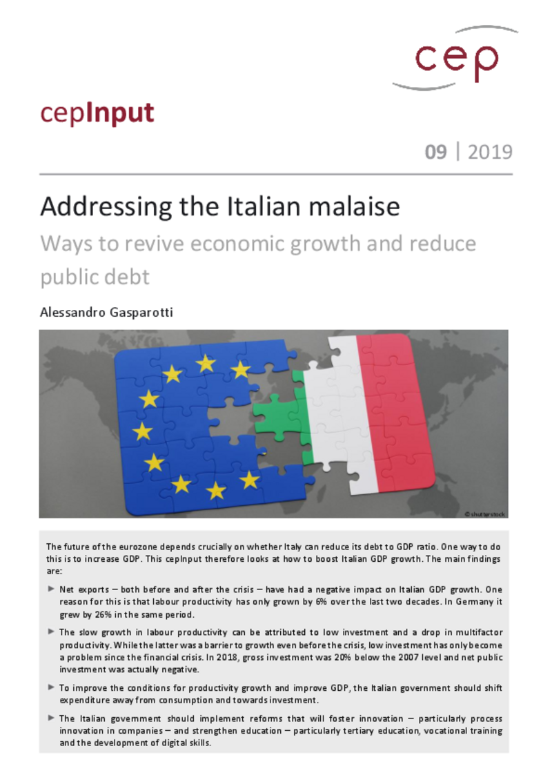Adressing the Italian malaise (cepInput)