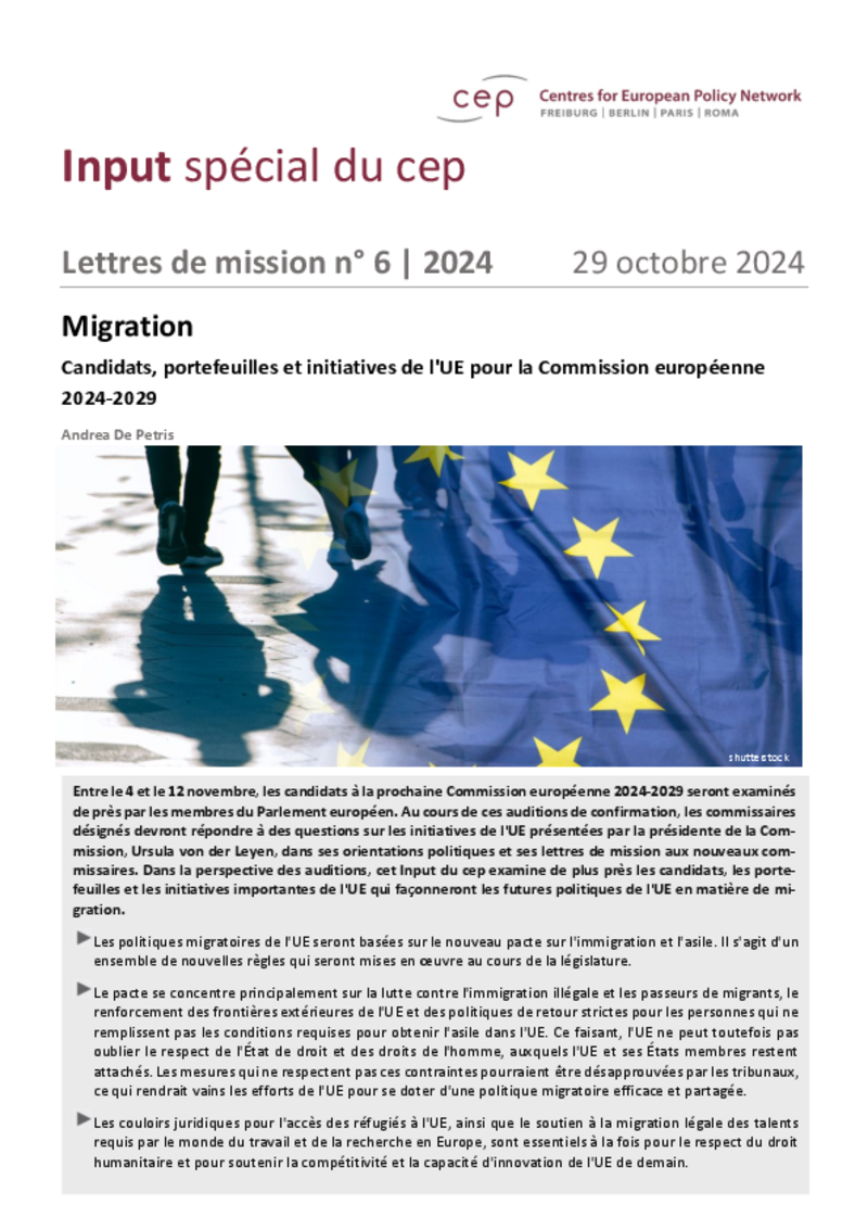 Mission Letter: Migration