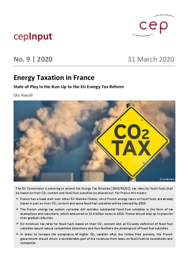Energy Taxation in France (cepInput)