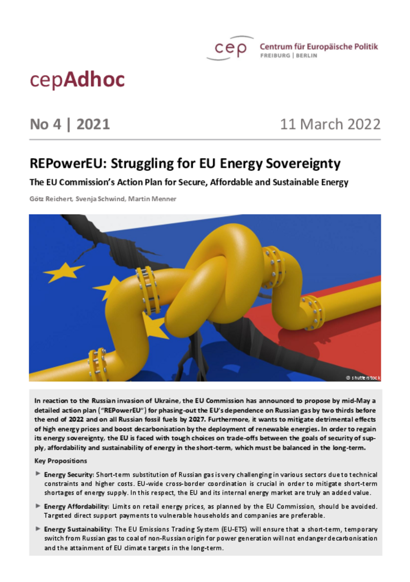 Guerre en Ukraine : le cep de Fribourg rejette les plafonds tarifaires pour l’énergie à l'échelle de l'UE