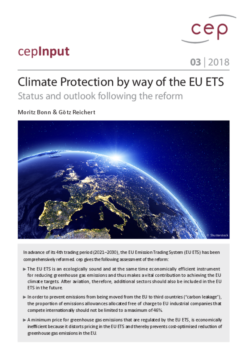 Climate Protection by way of the EU ETS - Status and outlook following the reform